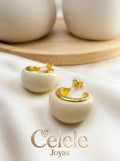 💎 Candongas Esmaltadas Elegantes para Mujer | Acabado Dorado Premium
