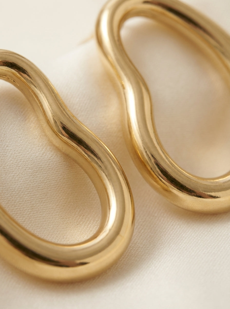 Maxi Aretes Dorados Elegantes