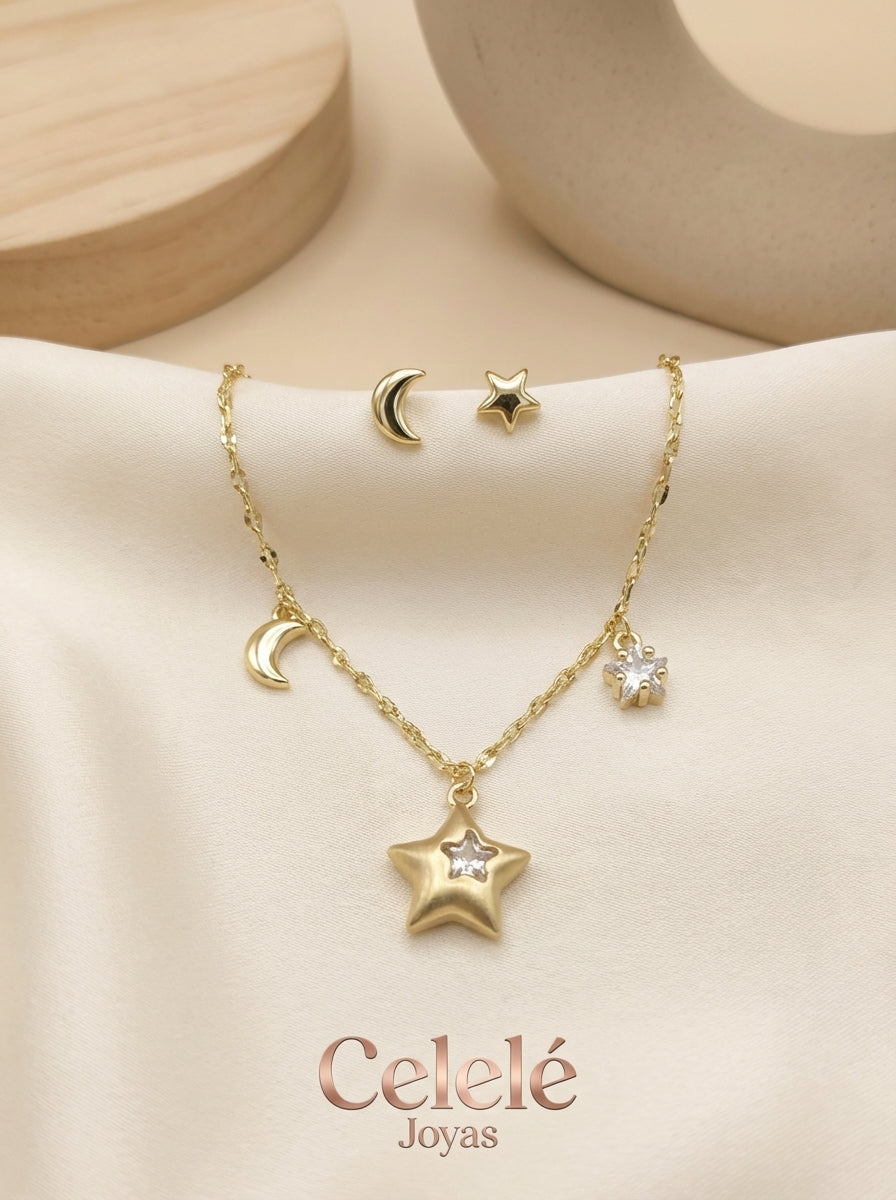 Juego Femenino Collar + Aretes