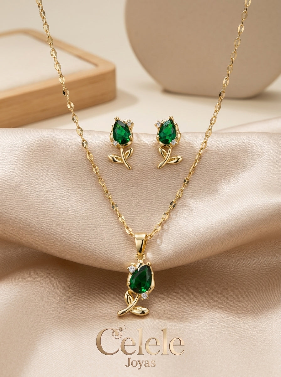 Juego Femenino Collar + Aretes