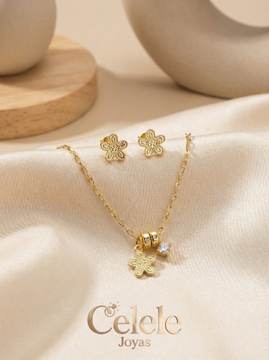 Set Femenino Collar + Aretes