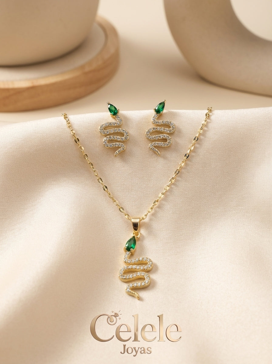 Set Femenino Collar + Aretes