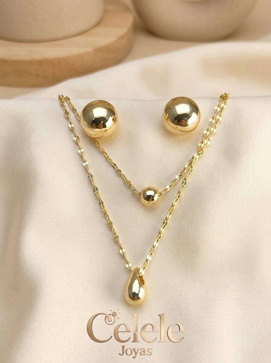 Set Femenino Collar + Aretes