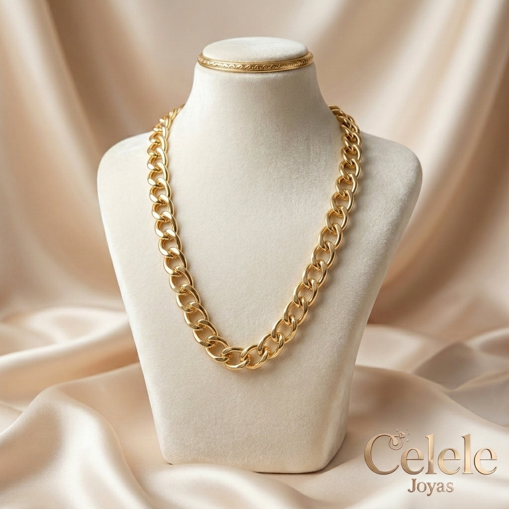 Collares de Cadena Gruesa en Rodio | Elegancia Premium Antialérgica