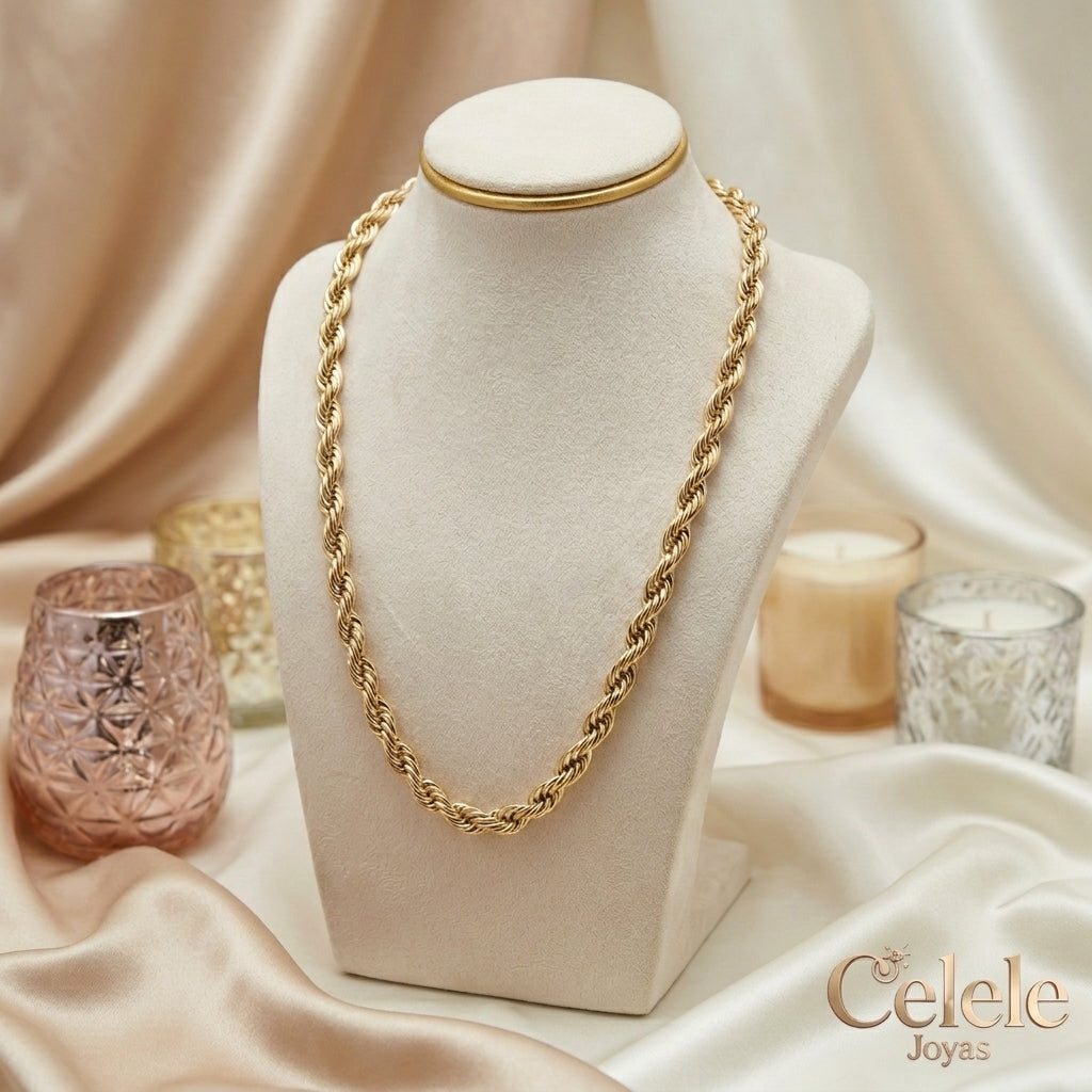 Collares de Cadena Gruesa en Rodio | Elegancia Premium Antialérgica