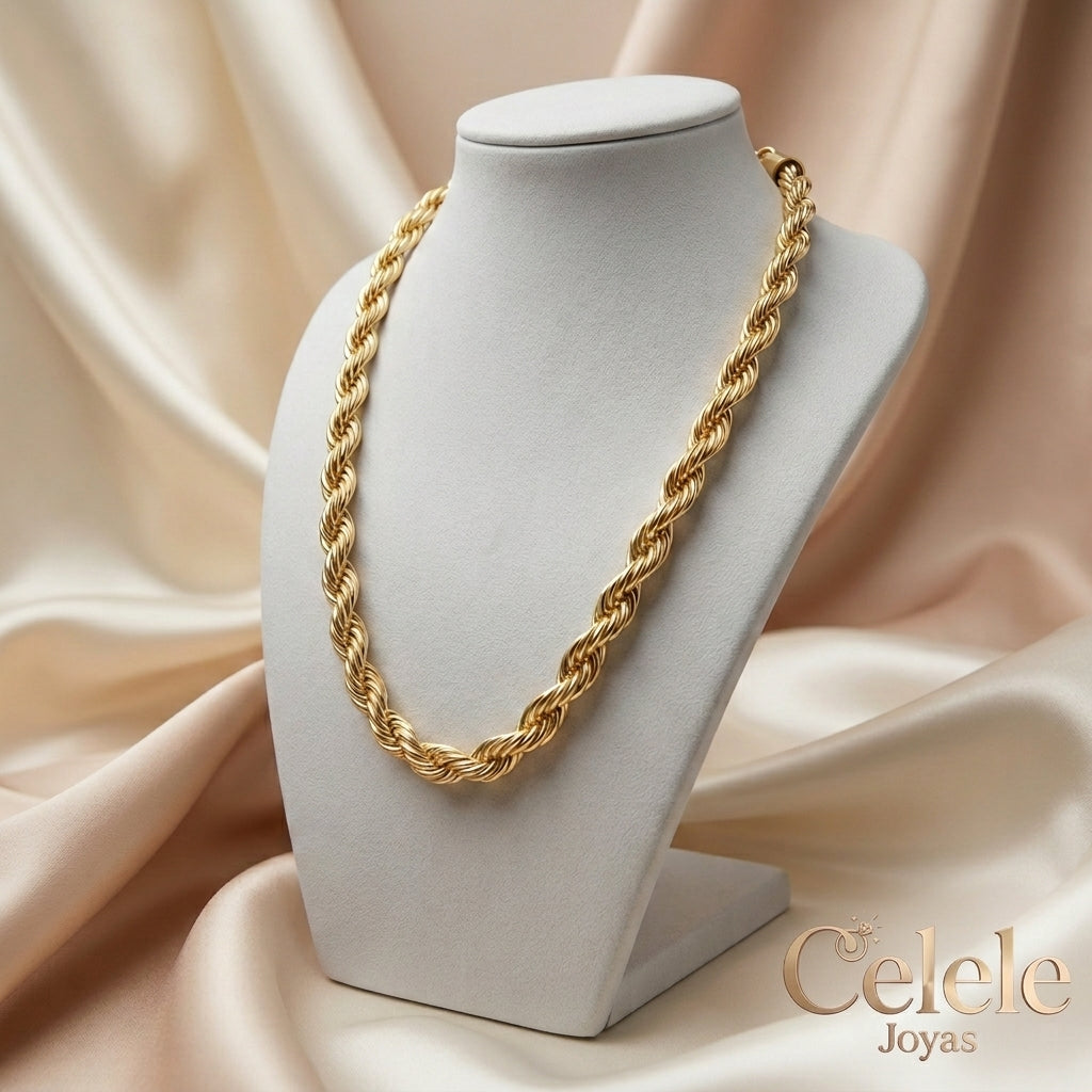Collares de Cadena Gruesa en Rodio | Elegancia Premium Antialérgica