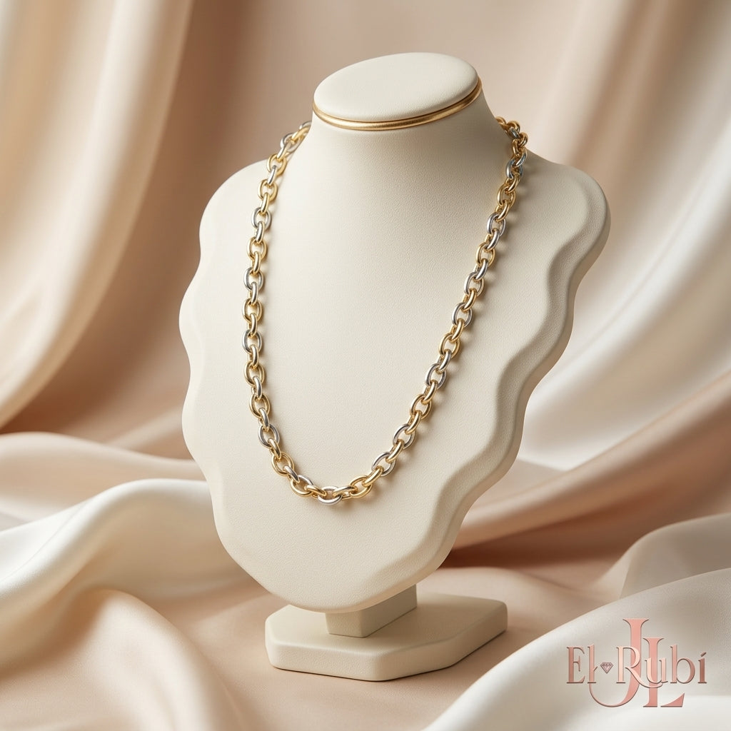 Collares de Cadena Gruesa en Rodio | Elegancia Premium Antialérgica