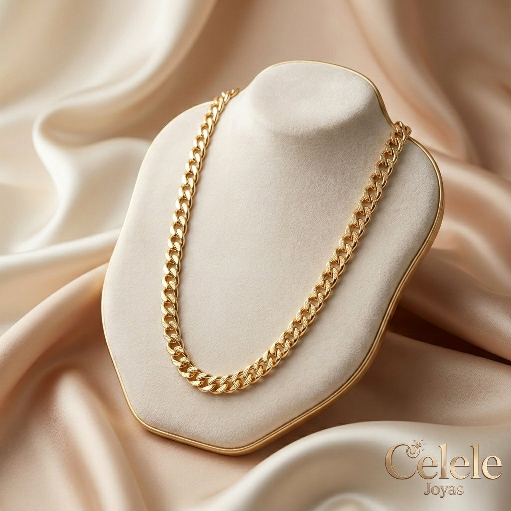 Collares de Cadena Gruesa en Rodio | Elegancia Premium Antialérgica