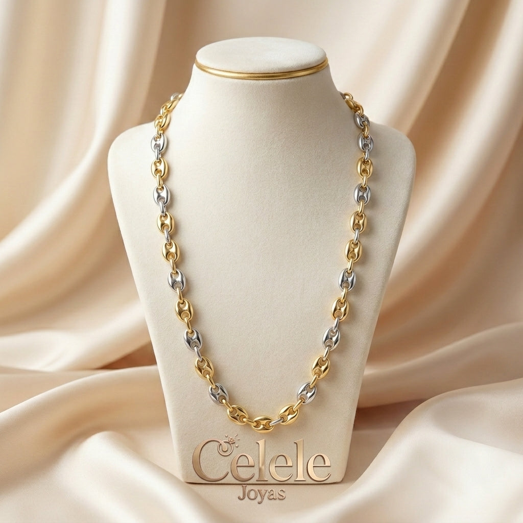 Collares de Cadena Gruesa en Rodio | Elegancia Premium Antialérgica
