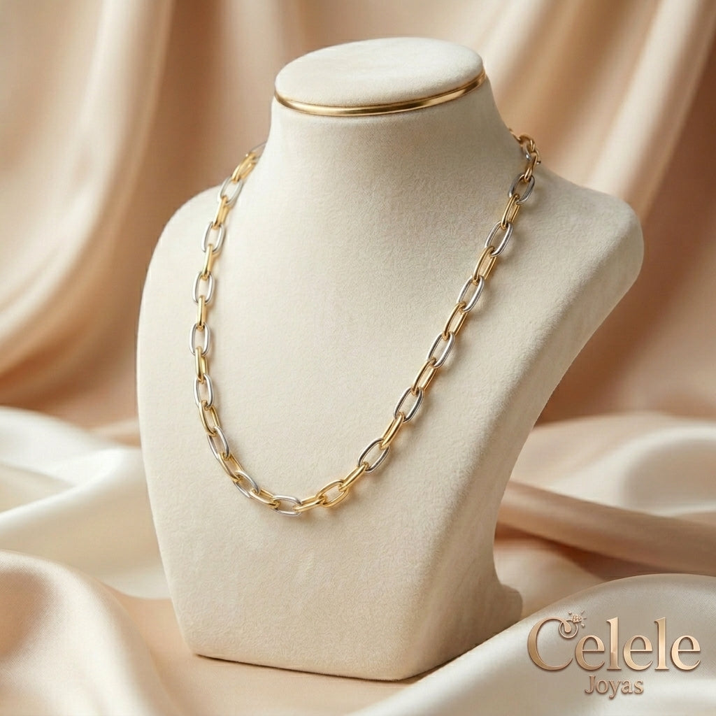 Collares de Cadena Gruesa en Rodio | Elegancia Premium Antialérgica