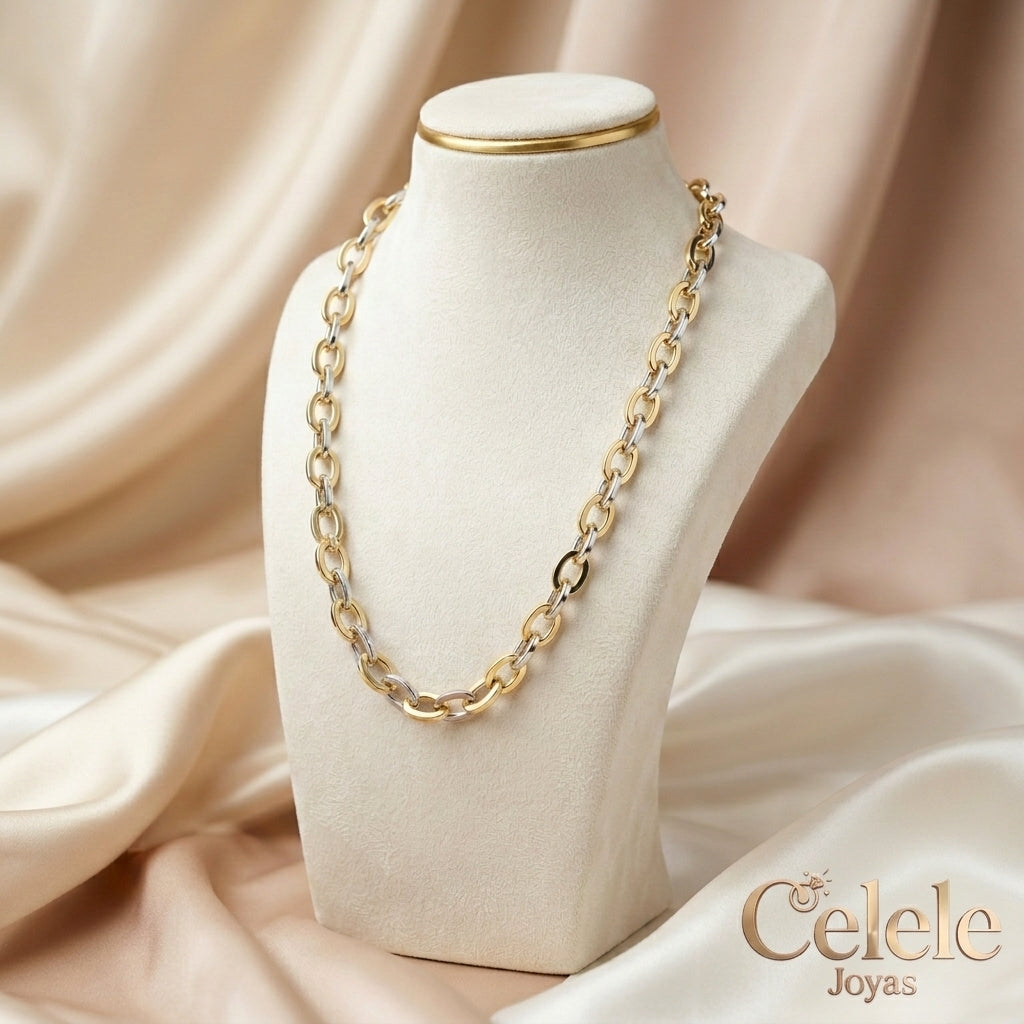 Collares de Cadena Gruesa en Rodio | Elegancia Premium Antialérgica