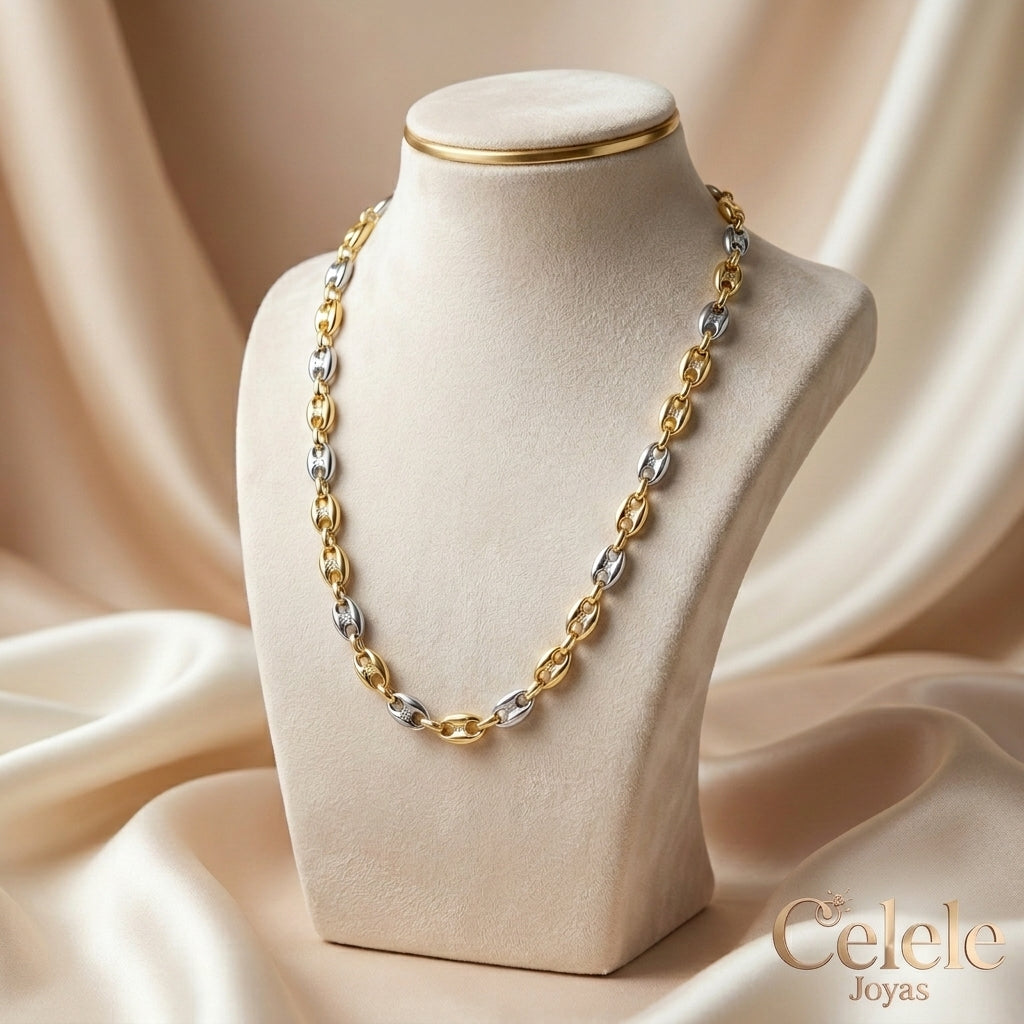 Collares de Cadena Gruesa en Rodio | Elegancia Premium Antialérgica