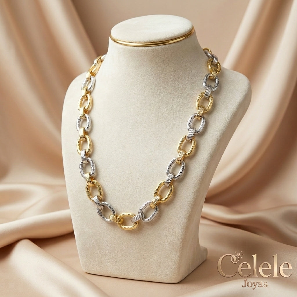 Collares de Cadena Gruesa en Rodio | Elegancia Premium Antialérgica