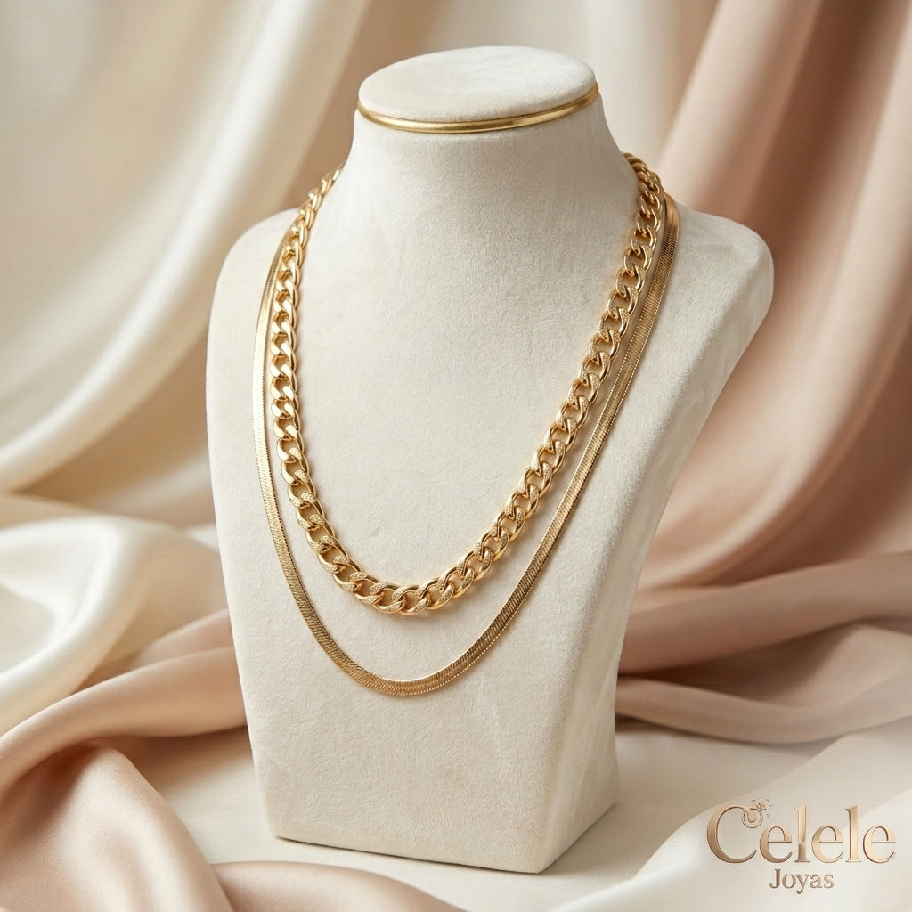 Collares de Cadena Gruesa en Rodio | Elegancia Premium Antialérgica