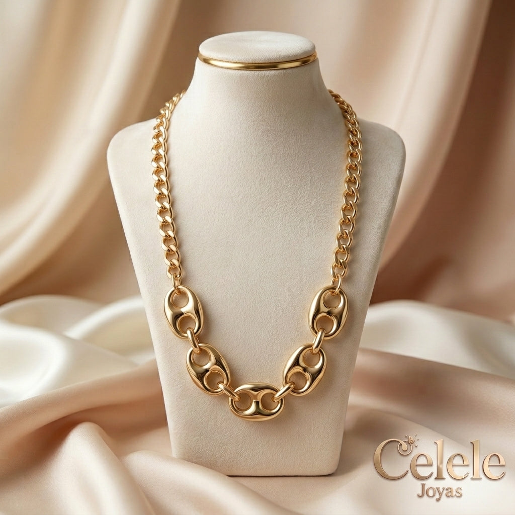 Collares de Cadena Gruesa en Rodio | Elegancia Premium Antialérgica