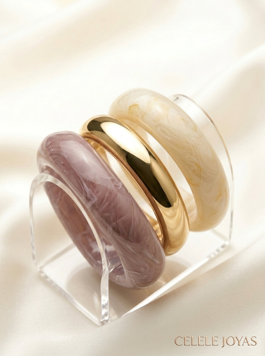 Aros Chunky Elegantes en Acrílico 💖