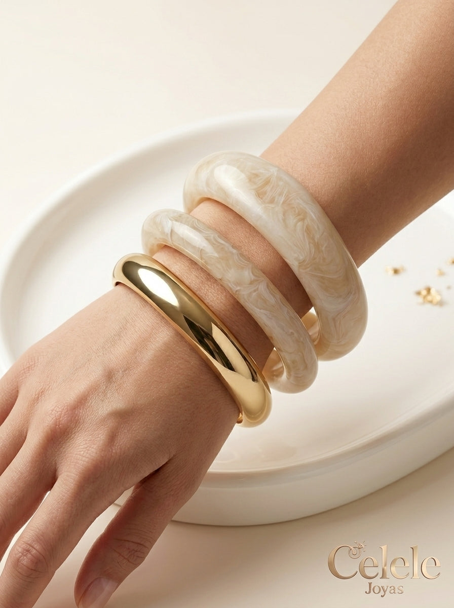 Aros Chunky Elegantes en Acrílico 💖