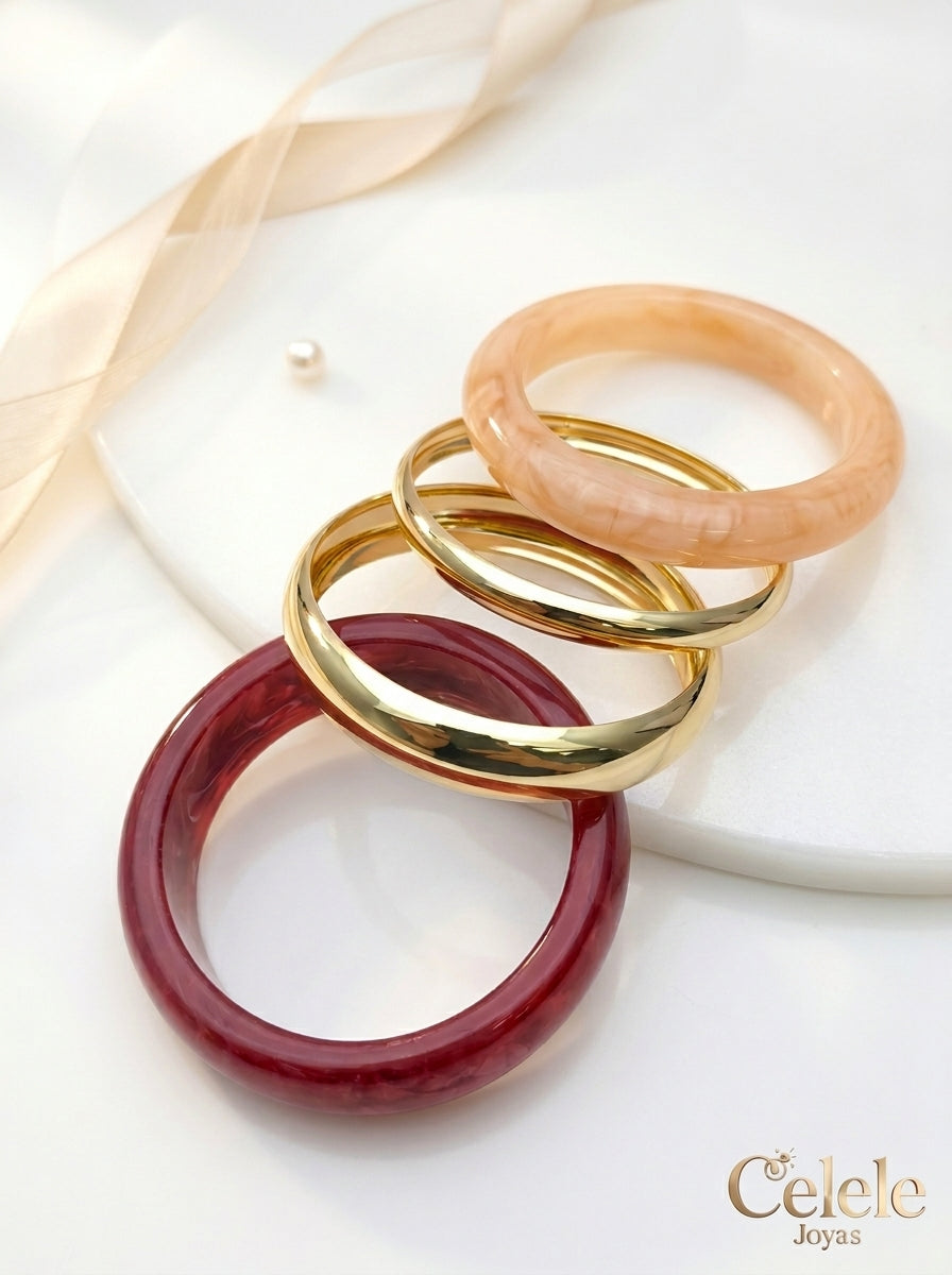 Aros Chunky Elegantes en Acrílico 💖