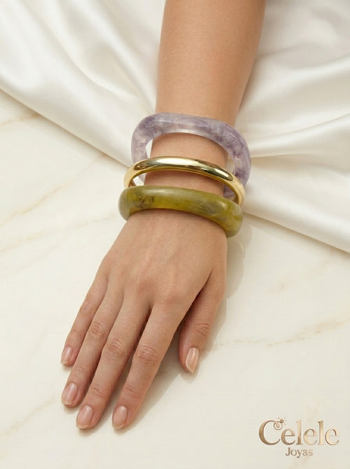 Aros Chunky Elegantes en Acrílico 💖