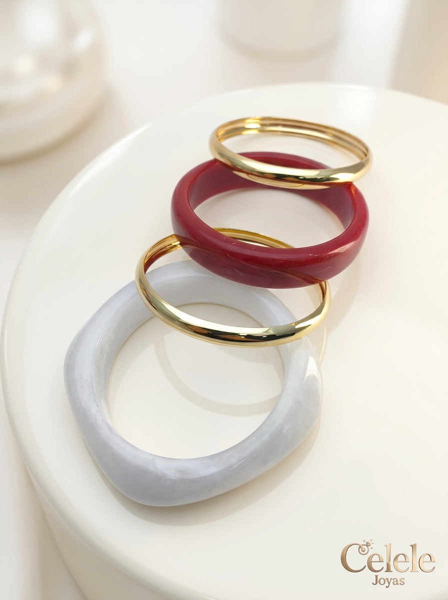 Aros Chunky Elegantes en Acrílico 💖
