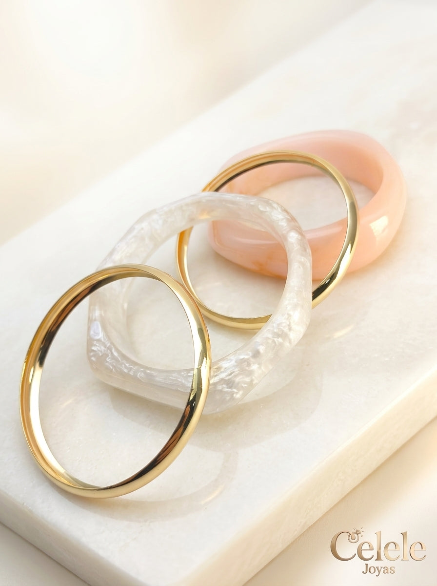 Aros Chunky Elegantes en Acrílico 💖