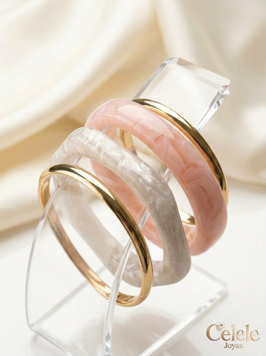 Aros Chunky Elegantes en Acrílico 💖