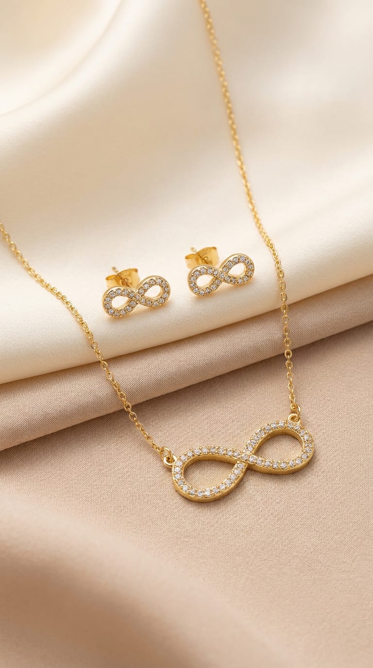 Juego de Aretes y Collar en Rodio – Diseño Elegante⭐
