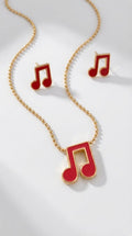 Juego de Aretes y Collar en Rodio – Diseño Elegante Minimalista