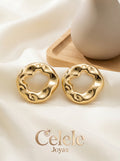 Aretes En Dona Dorados Elegantes ✨