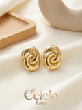 Aretes Nudo Dorados Elegantes ✨