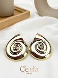Aretes Espiral Dorados Elegantes ✨