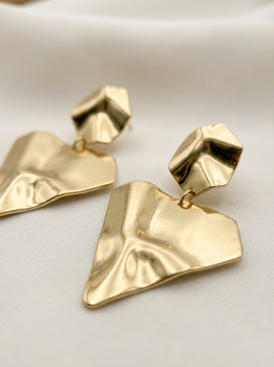Maxi aretes Triangulo  Dorados Elegantes ✨
