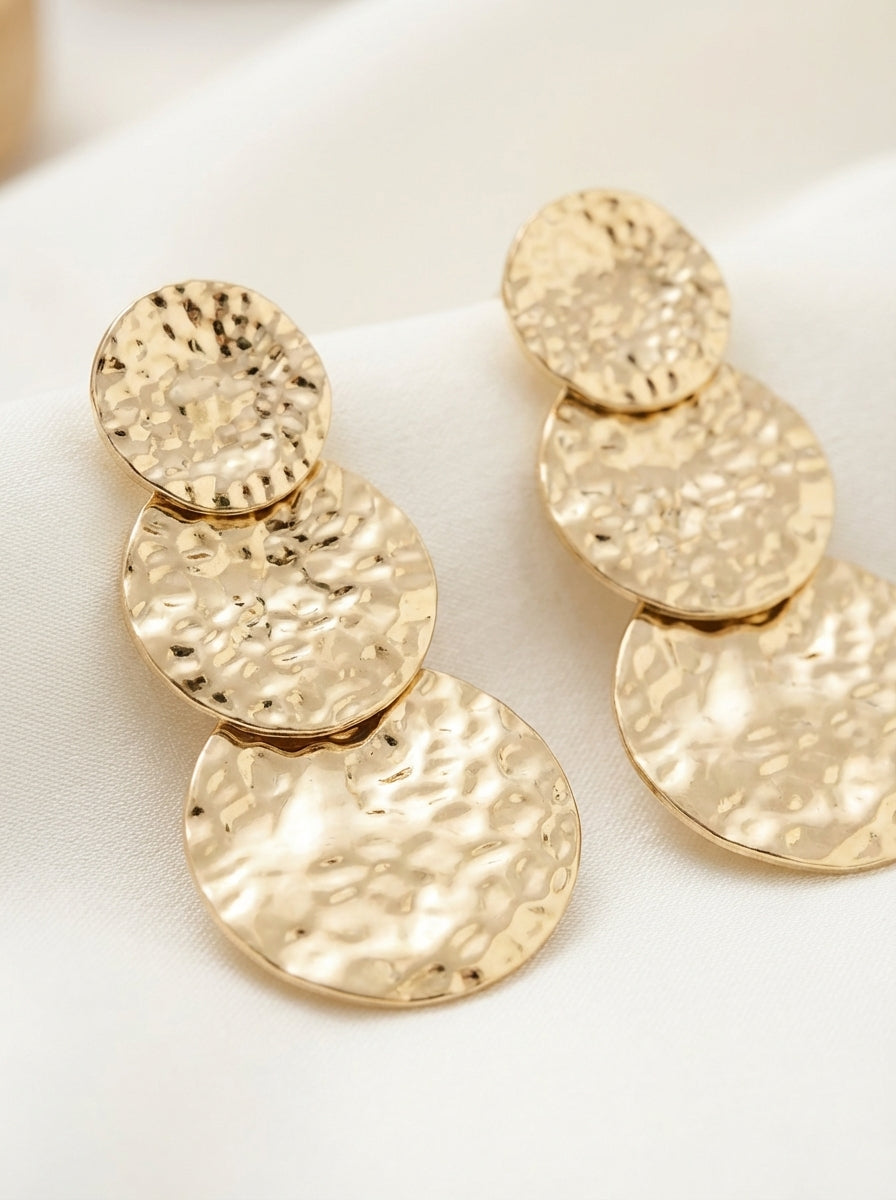 Maxi aretes Largos Dorados Elegantes ✨