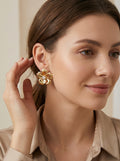 Maxi aretes Flor Dorados Elegantes ✨
