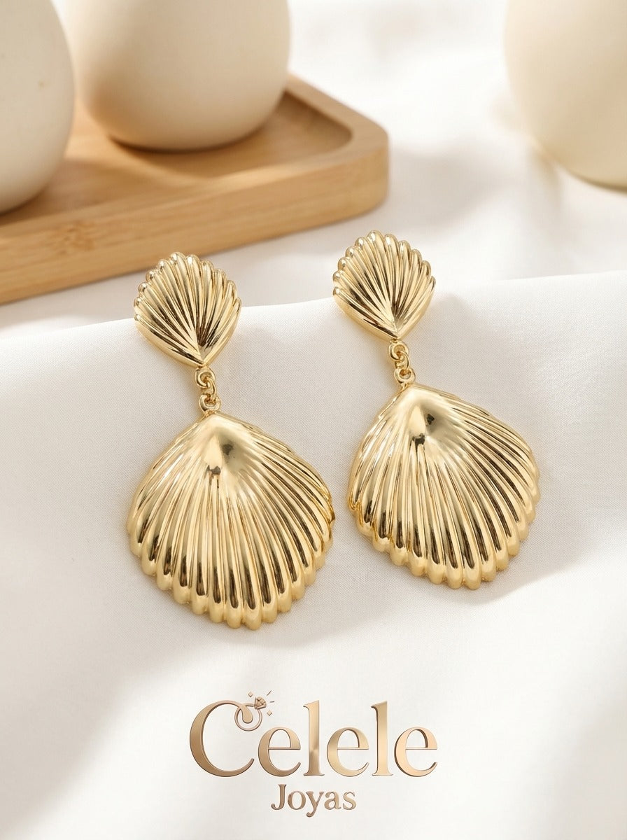 Maxi aretes Largos Dorados Elegantes ✨
