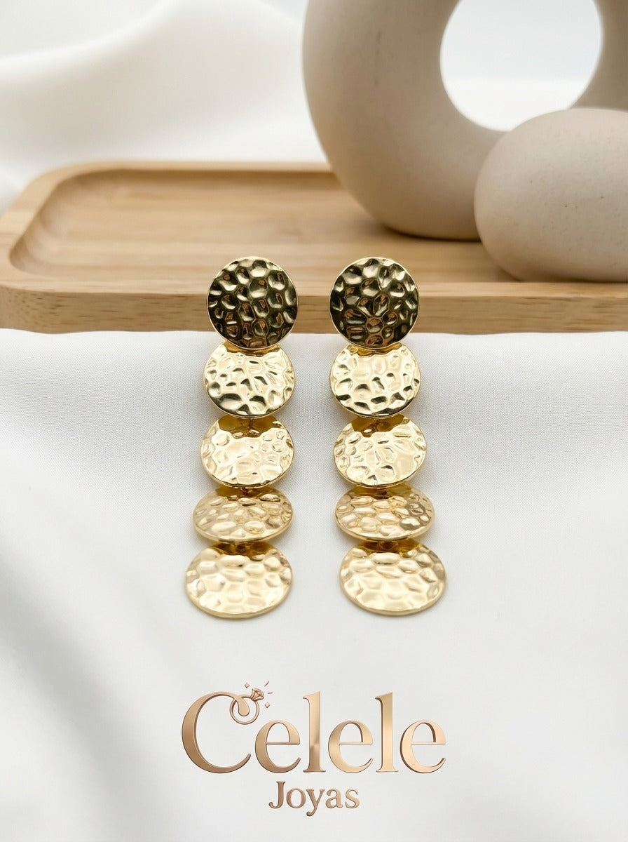 Maxi aretes Largos Dorados Elegantes ✨