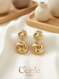 Maxi aretes Nudo Dorados Elegantes ✨