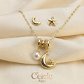 Set Collar + Aretes En Rodio